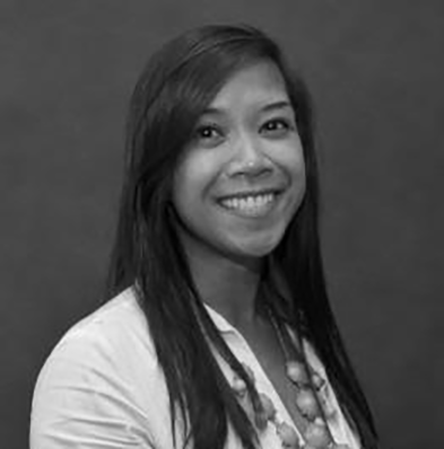 Black and white photo of Jasmine Bohman